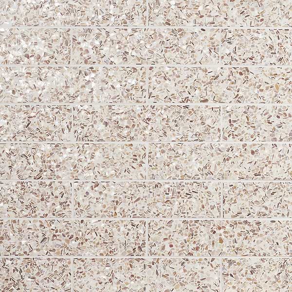 Reef Cream 3x12 Polished Pearl Terrazzo Subway Tile