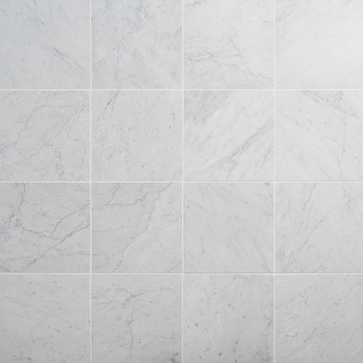 Avanti Bianco Carrara White 12x12 Tumbled Marble Tile