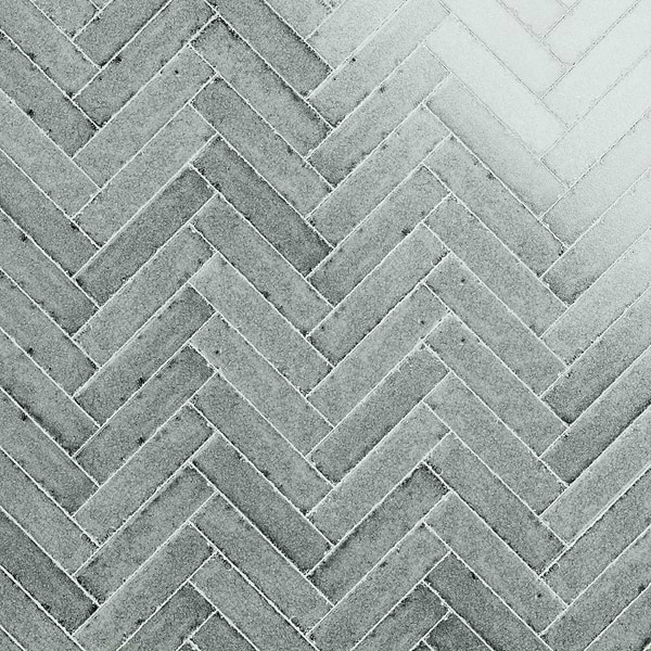 LavaArt Caspian Gray 3x12" Brick Look Crackled Glossy Lava Stone Subway Tile