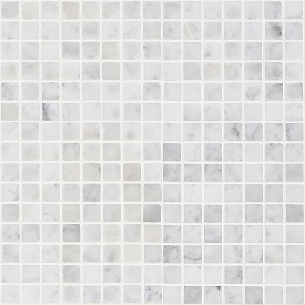 Sample-Carrara 3/4x3/4 Polished Square Marble Mosaic Tile