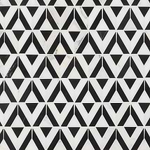 Monroe Triangle Calacatta and Black Jade Polished Marble Mosaic Tile