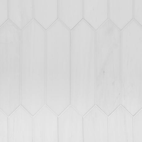 Bianco Dolomite White 3x12 Picket Premium Polished Marble Tile