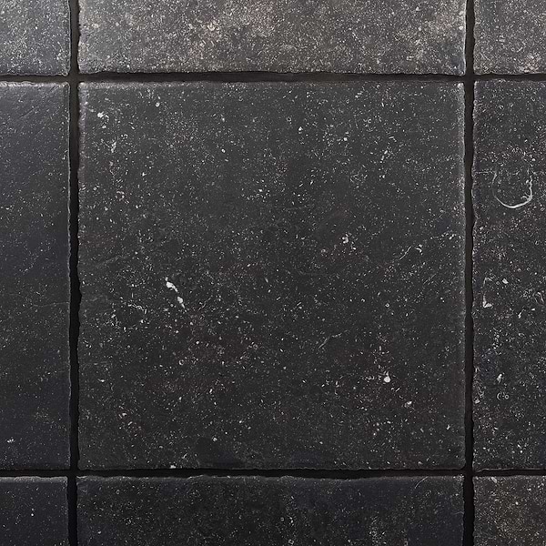 Catalina Charcoal Gray 18x18 Chiseled Edge Belgian Bluestone Limestone Tile