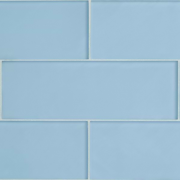 Loft Blue Gray 4x12 Frosted Glass Tile