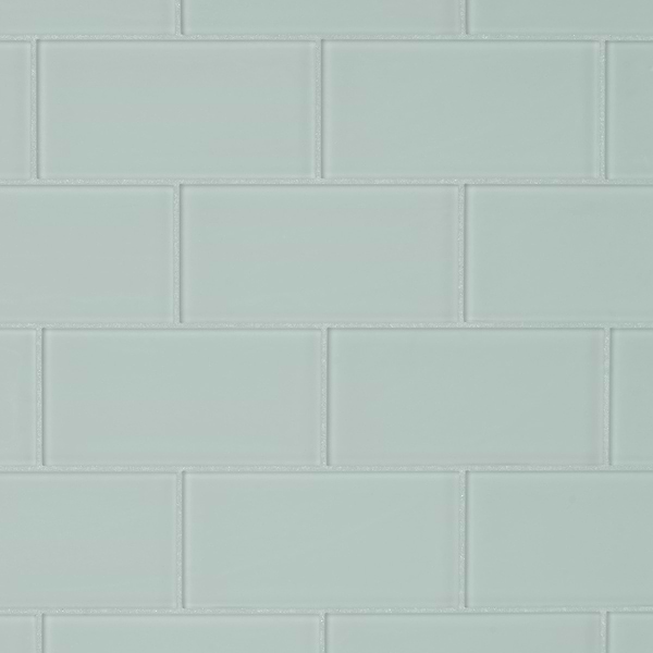 Loft Seafoam 3x6 Frosted Glass Subway Wall Tile 