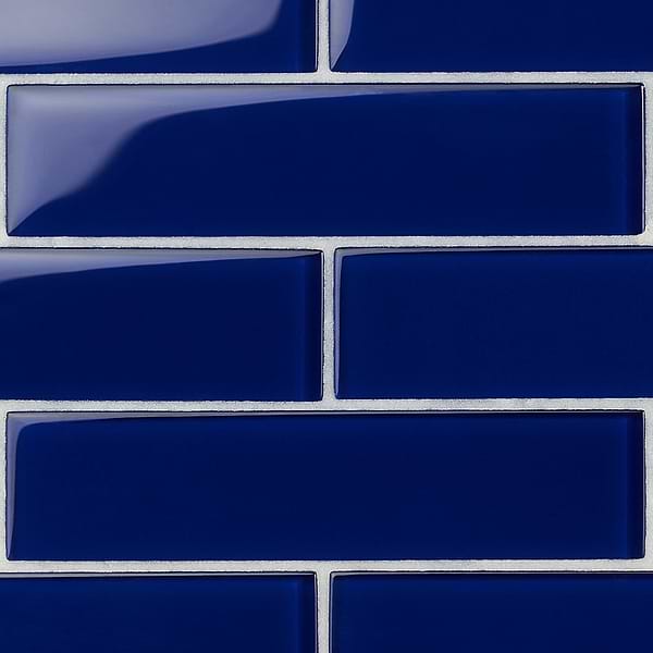 Loft Royal Blue 2x8 Polished Glass Tile