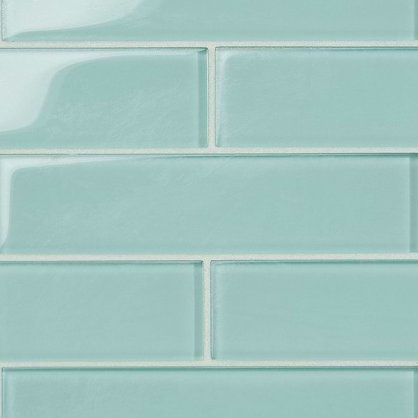 Loft Adriatic Mist 2x8 Polished Glass Subway Wall Tile