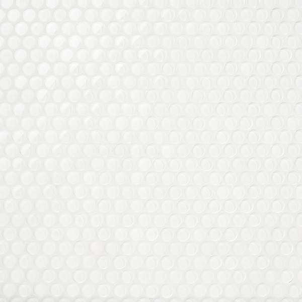 Loft Super White 3/4" Glass Penny Round Tile