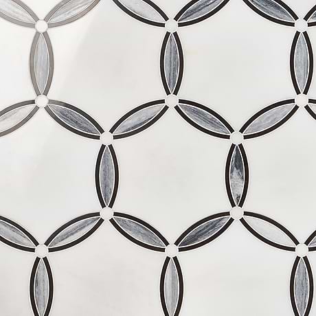Celine Bianco White Polished Marble Mosaic Tile