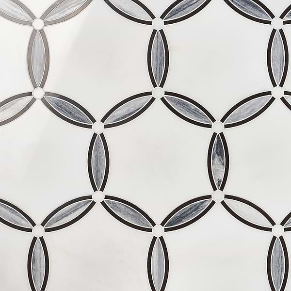 Celine Bianco White Polished Marble Mosaic Tile