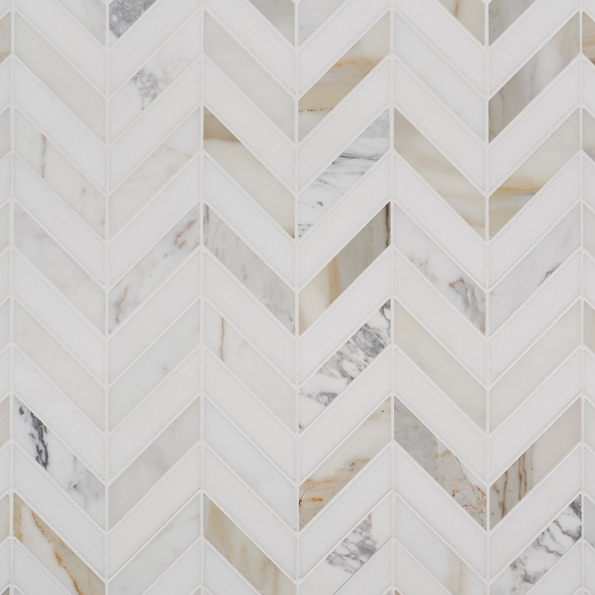 Talon Calacatta & Thassos 1x4 Marble Polished Mosaic Tile