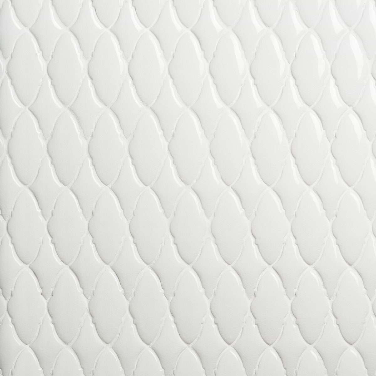 Nabi Valor Glacier White 2x4 Crackled Glossy Glass Mosaic Tile