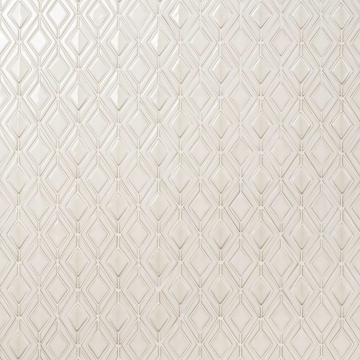 Nabi Jewel Natural White 3D Glossy Glass Mosaic Tile