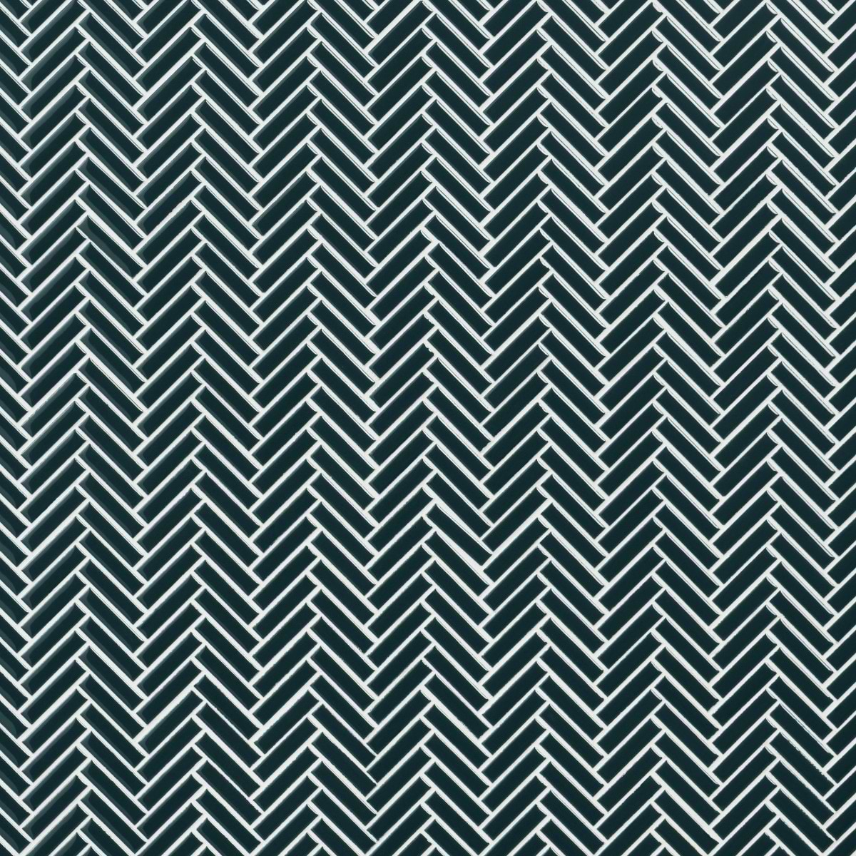 Kai Emerald Green 1x2" Herringbone Glossy Porcelain Mosaic Tile