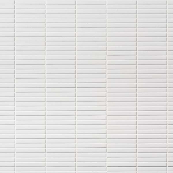 Kai White 1x4" Tri-Stacked Matte Porcelain Mosaic Tile