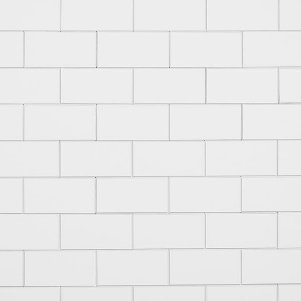 Pure White LPS 2x4 Brick Solid Core Peel & Stick Self Adhesive Polished Tile