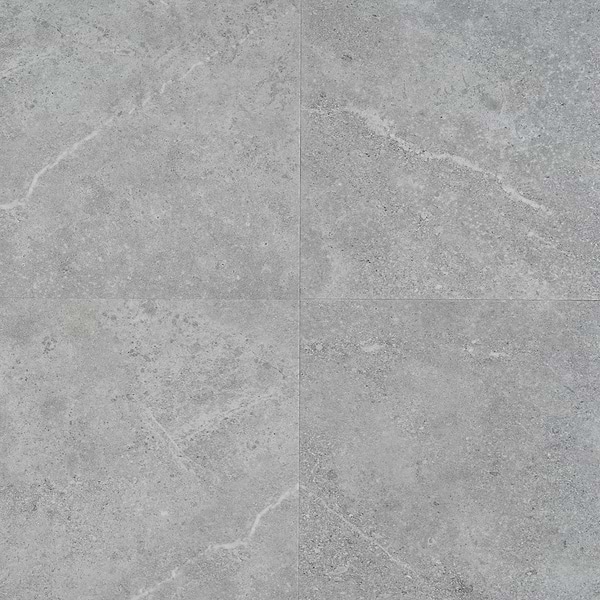 Optoro Juneau Sandstone Medium Gray 28mil Wear Layer Rigid Core Click 12x24 Luxury Vinyl Tile