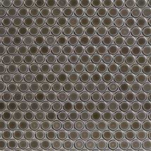 Nirvana Dark Gray Rimmed 1" Circle Polished Porcelain Mosaic Tile