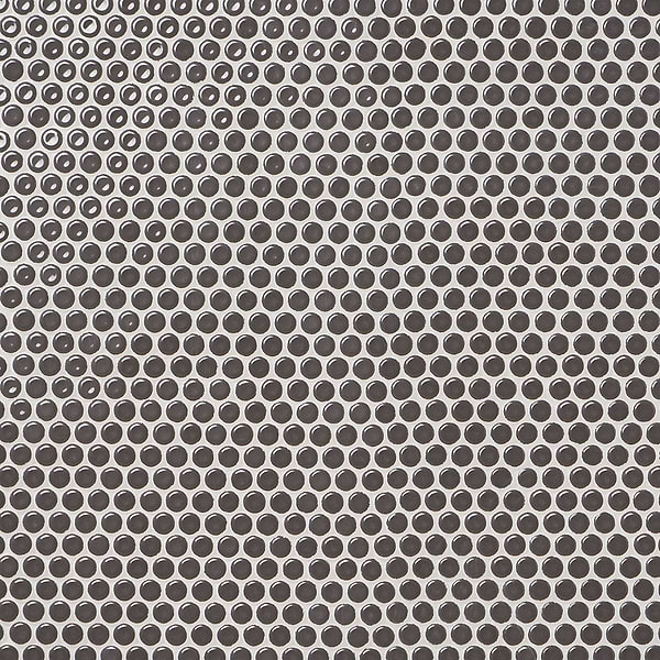 Eden Pavement Gray Rimmed 1" Penny Round Polished Porcelain Mosaic