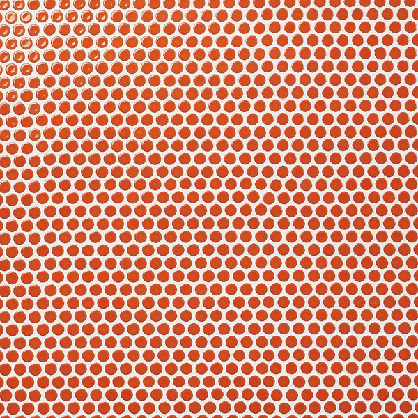 Eden Orange Nectar Rimmed 1" Penny Round Polished Porcelain Mosaic