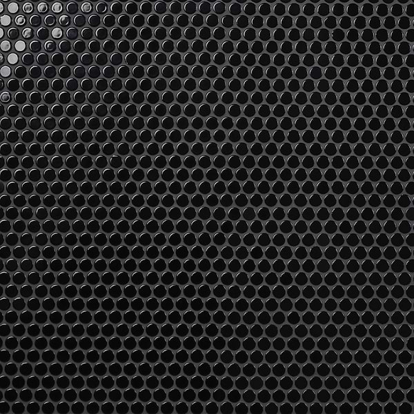 Eden Black 1" Penny Round Polished Porcelain Mosaic