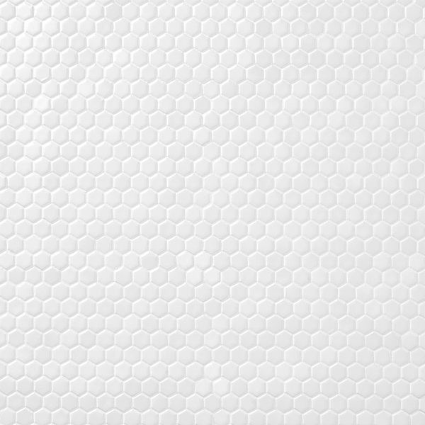 Eden White 1" Hexagon Matte Porcelain Mosaic