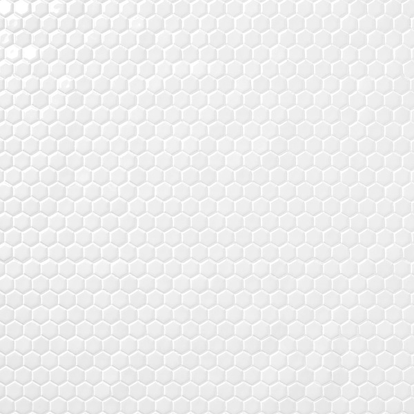 Eden White 1" Hexagon Polished Porcelain Mosaic Tile