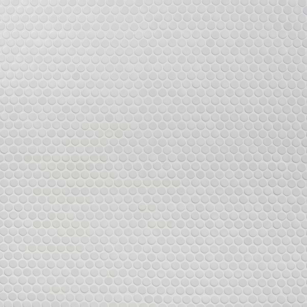 Eden White 1" Penny Round Matte Porcelain Mosaic