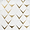 Regis Bianco Waterjet Polished Marble Mosaic Tile- White and Brass