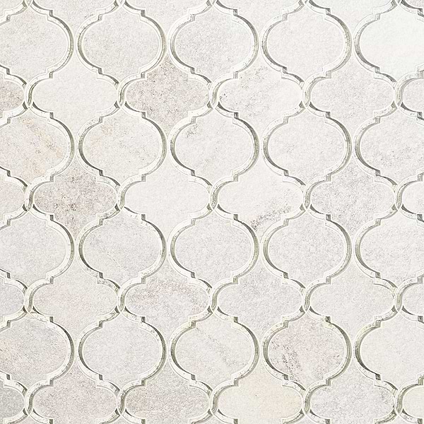Veranda Niveous Quartz Polished Mosaic Tile with Mirrored Accents