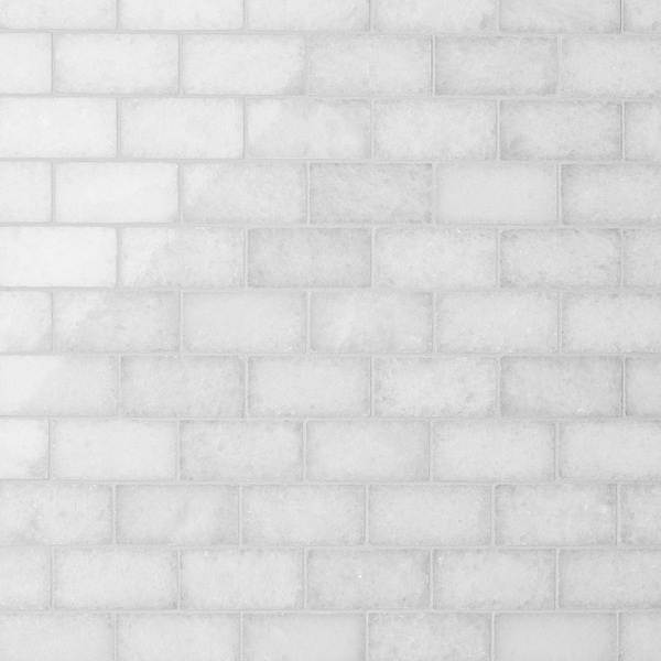 Snow White 1x2 Polished Marble Mosaic