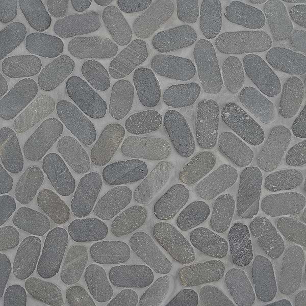 Nature Lava Black Oval Pebble Mosaic