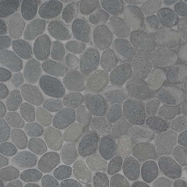 Nature Lava Black Round Pebble Mosaic