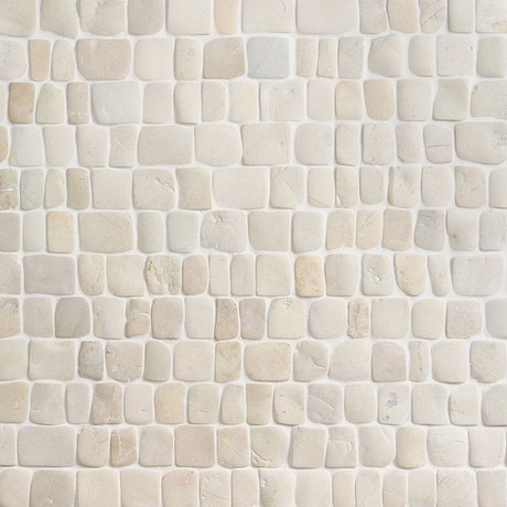 Nature Pathway Lovina White 2" Natural Stone Mosaic Tile
