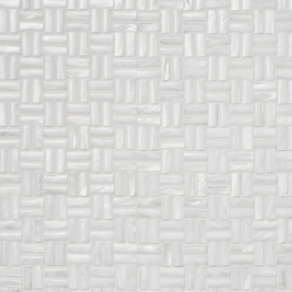 Serene White 3D Seamless Pearl Polished Mosaic Tile