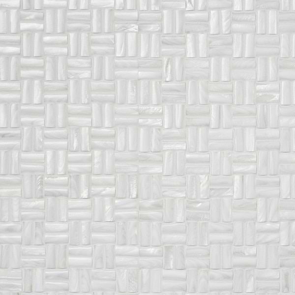 Serene White 3D Seamless Pearl Polished Mosaic Tile