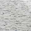 Matchstix Aura White Glass Polished Mosaic Tile