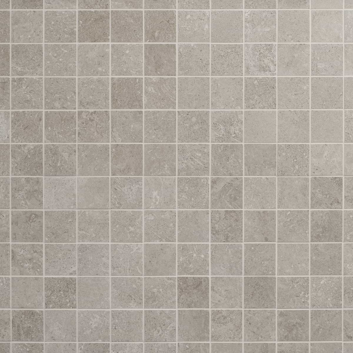 Saint Remy Grigio Gray 3D Textured Veining 2x2 Limestone Look Matte Mosaic Tile