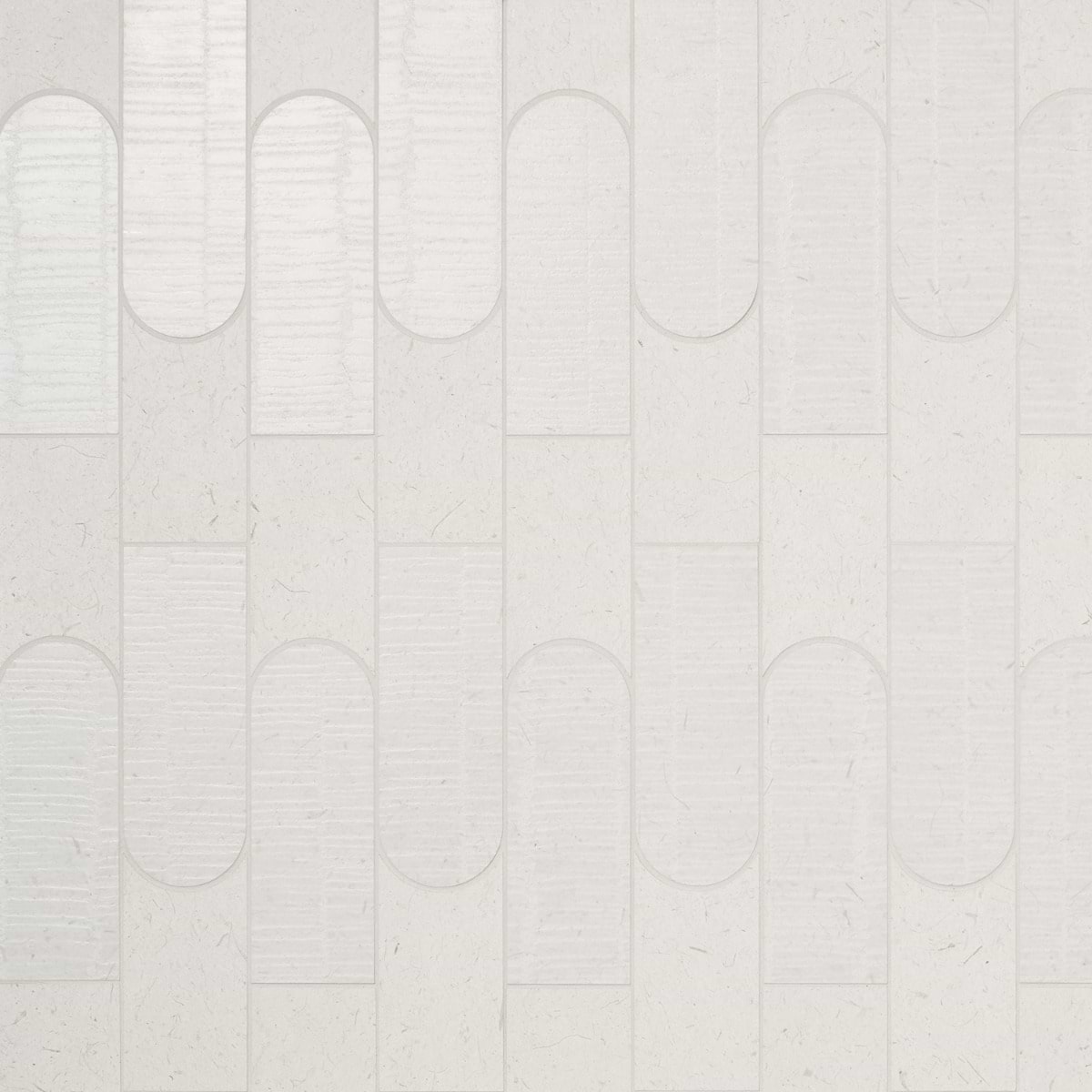 Hikari Tokyo Chalk White Textured Matte Porcelain Mosaic Tile