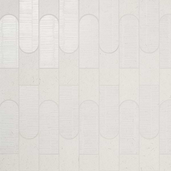 Hikari Tokyo Chalk White Textured Matte Porcelain Mosaic Tile
