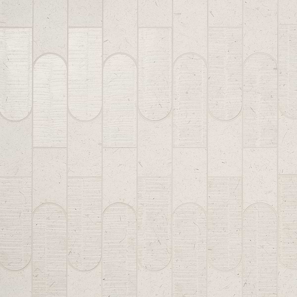 Hikari Tokyo Paper Cream Textured Matte Porcelain Mosaic Tile