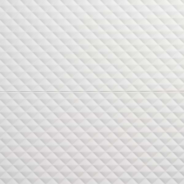 Reverb Pillowed White 12x36 3D Matte Ceramic Tile