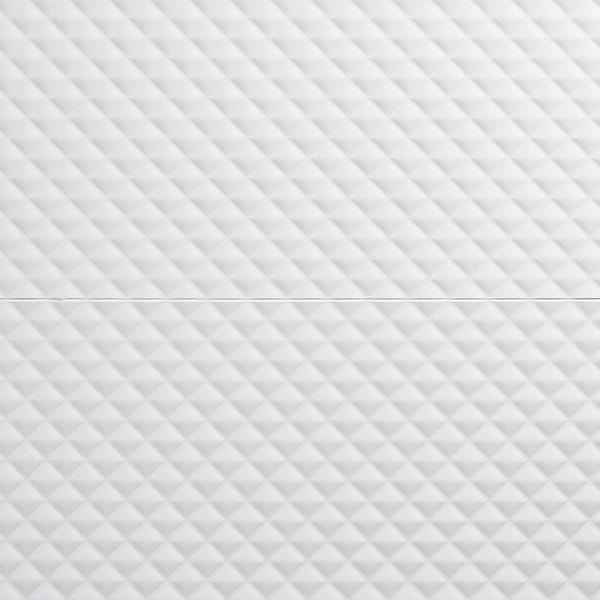 Reverb Pillowed White 12x36 3D Glossy Ceramic Tile