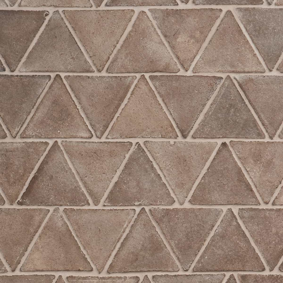 Terra Villa Gray 6" Triangle Matte Presealed Genuine Terracotta Tile