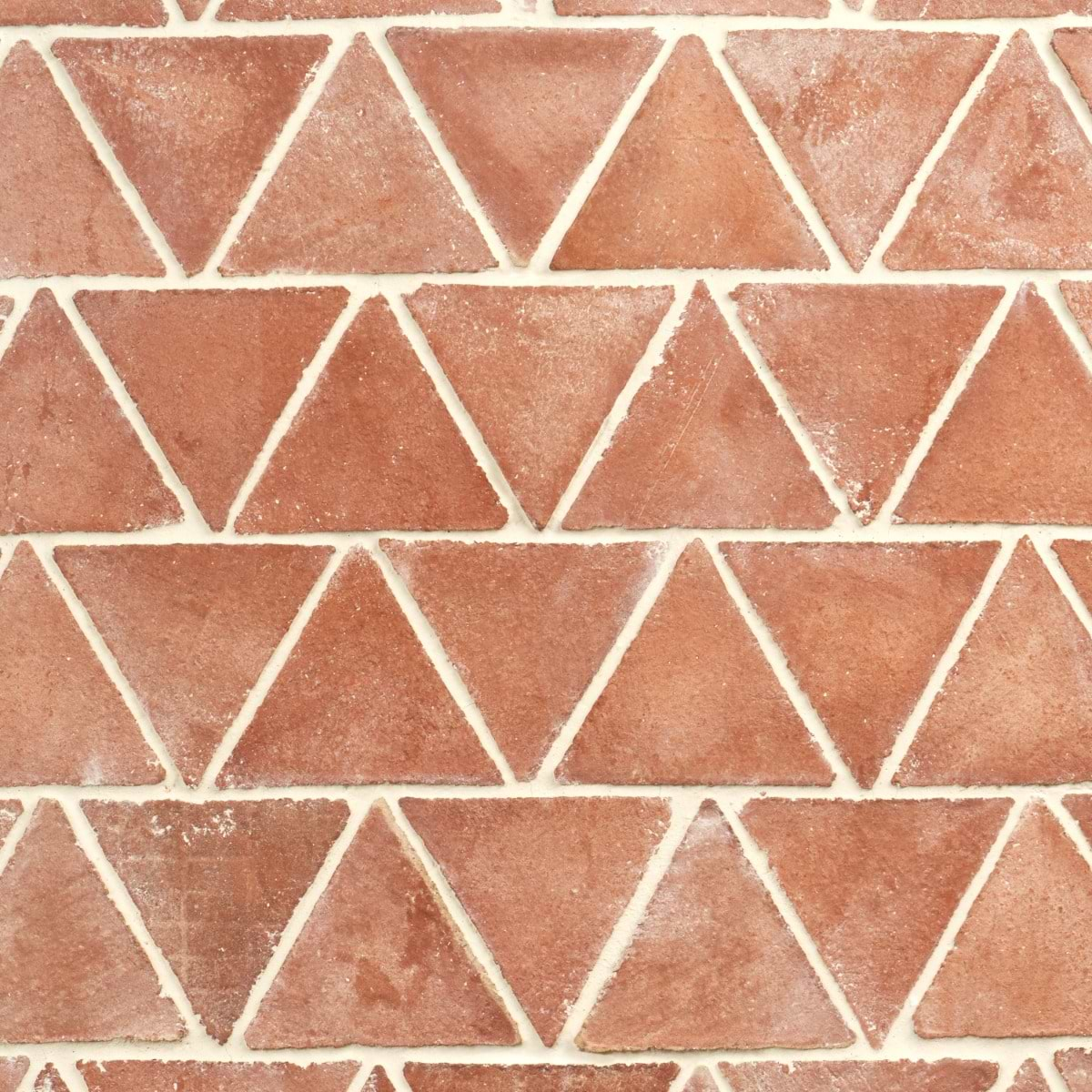 Terra Villa Red 6" Triangle Matte Presealed Genuine Terracotta Tile