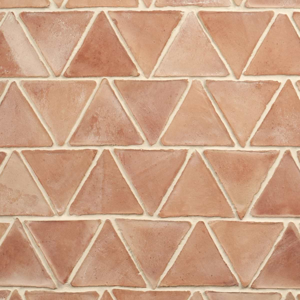 Terra Villa Sand Beige 6" Triangle Matte Presealed Genuine Terracotta Tile