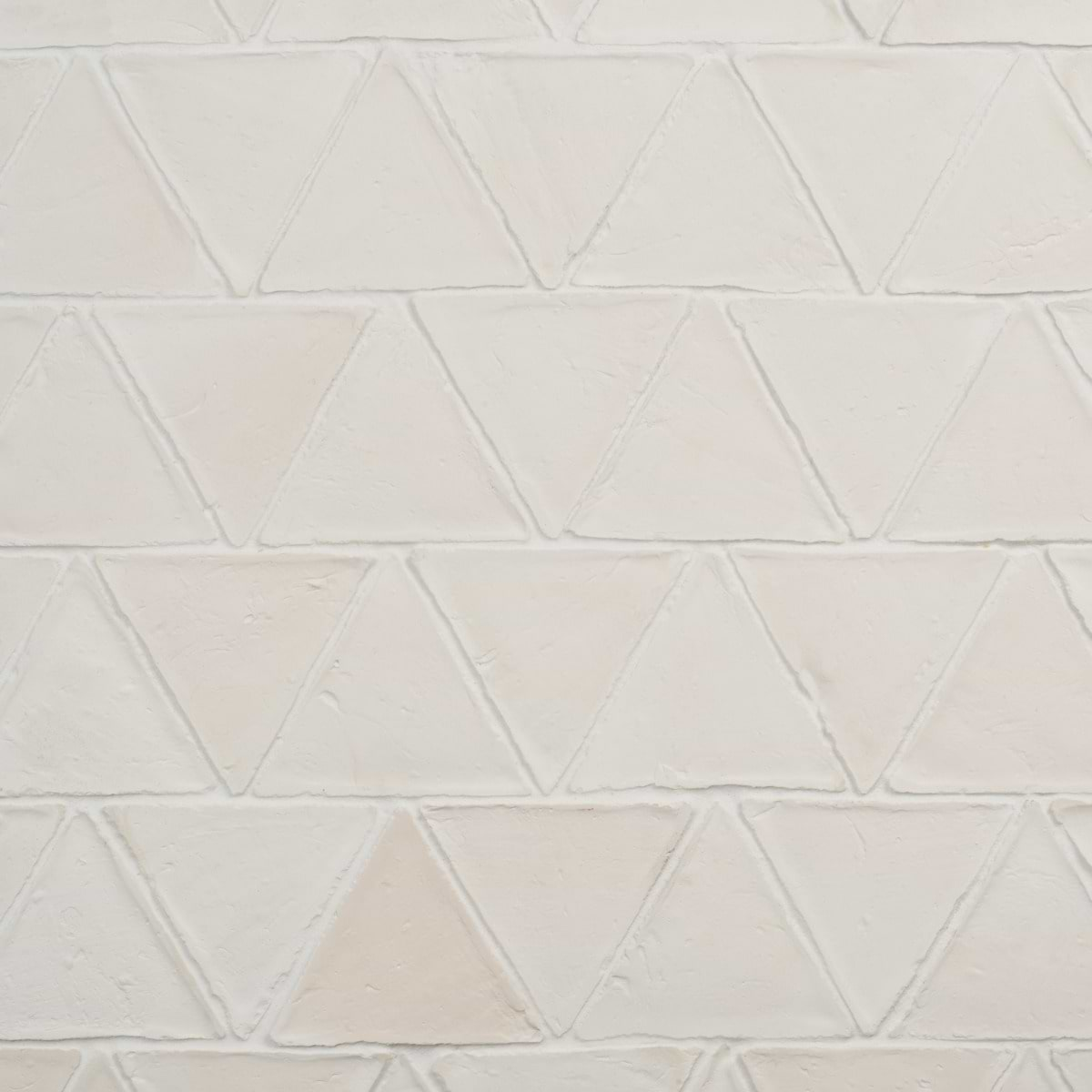 Terra Villa White 6" Triangle Matte Presealed Genuine Terracotta Tile