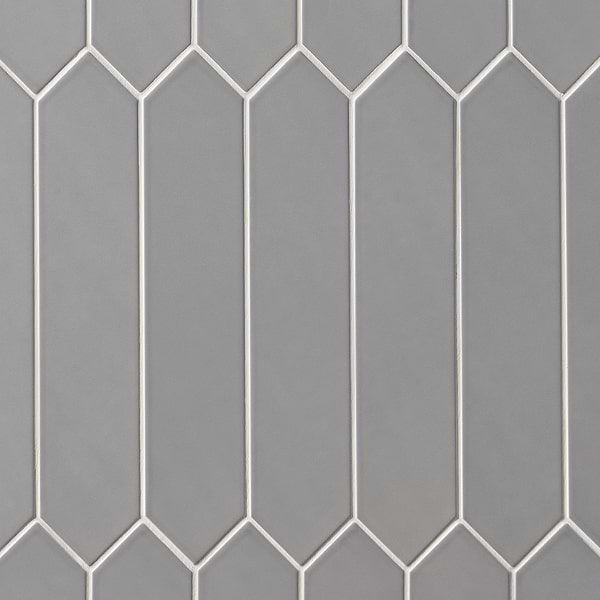 Kent Gray 3x12 Picket Polished Ceramic Wall Tile