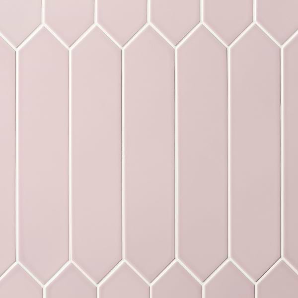 Kent Pink 3x12 Picket Polished Ceramic Wall Tile