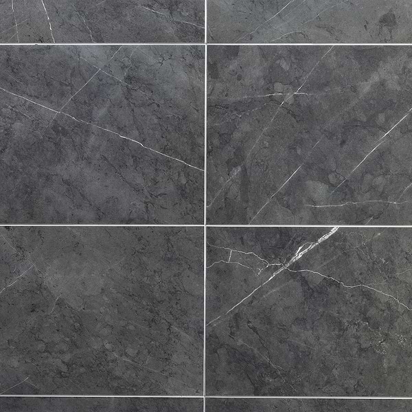 Marble Tech Amani Grey 12x24 Matte Marble Look Porcelain TIle